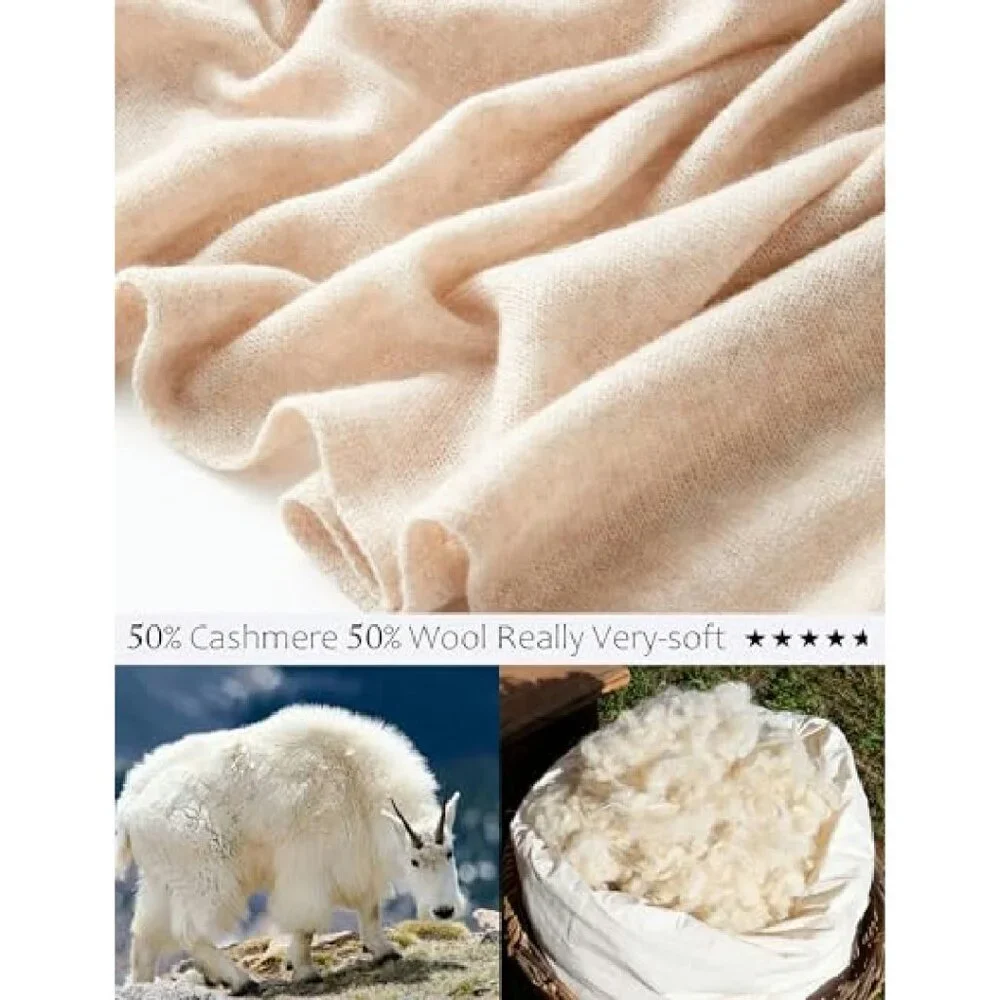 Soft Cashmere Blend Wrap Shawl 87